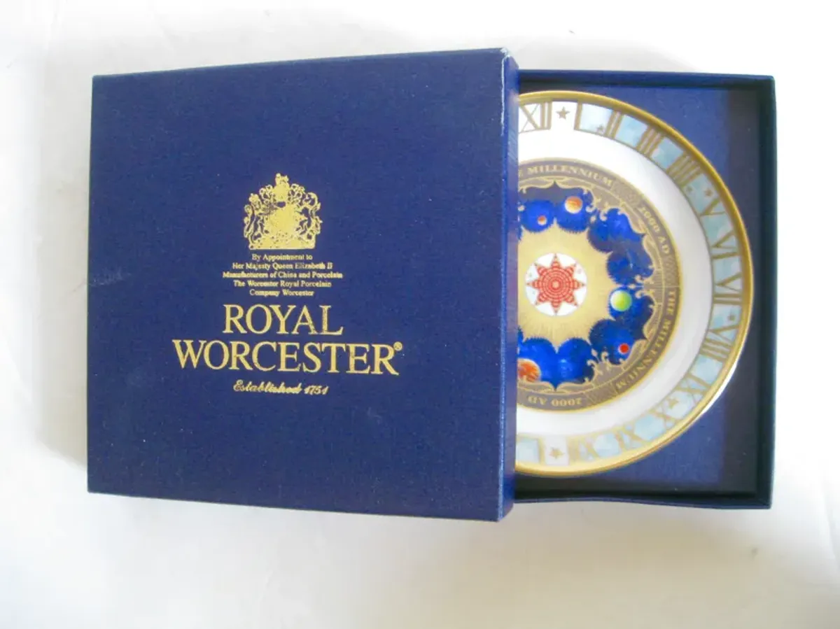 Royal Worcester Millennium Tray w/Box - The Emporium Ltd. - Blue