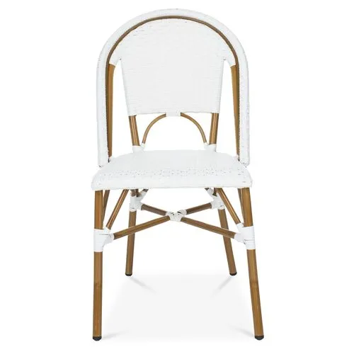 Set of 2 Salcha Outdoor Bistro Chairs - White