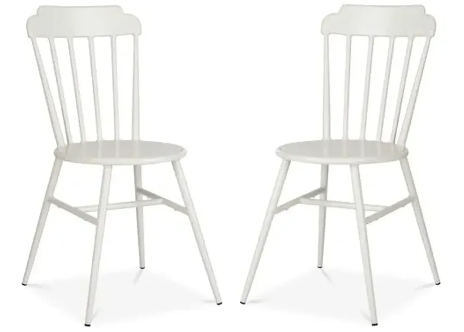 Set of 2 Broderick Outdoor Side Chairs - White