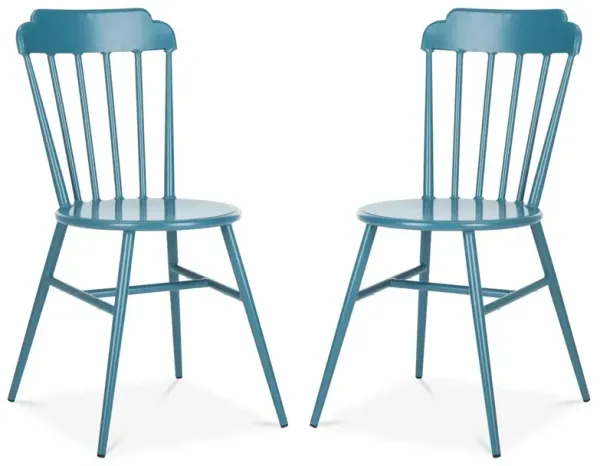 Set of 2 Broderick Outdoor Side Chairs - Blue