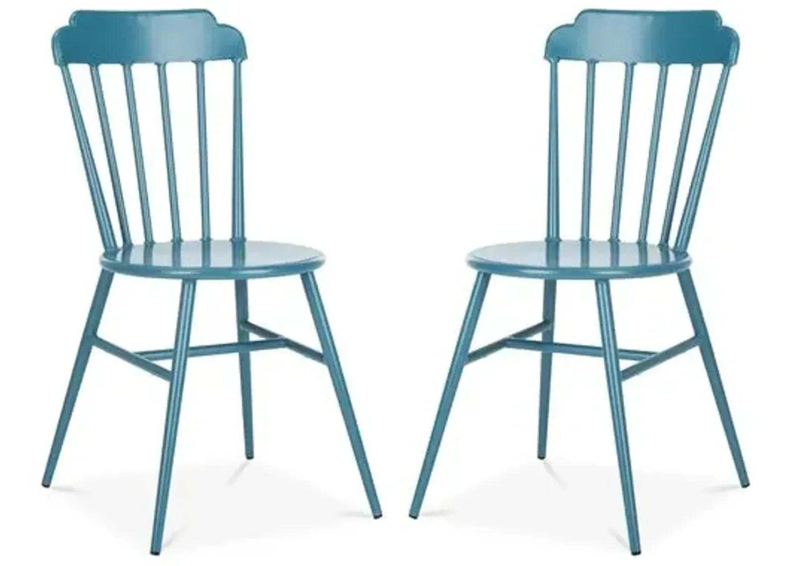 Set of 2 Broderick Outdoor Side Chairs - Cerulean - Blue