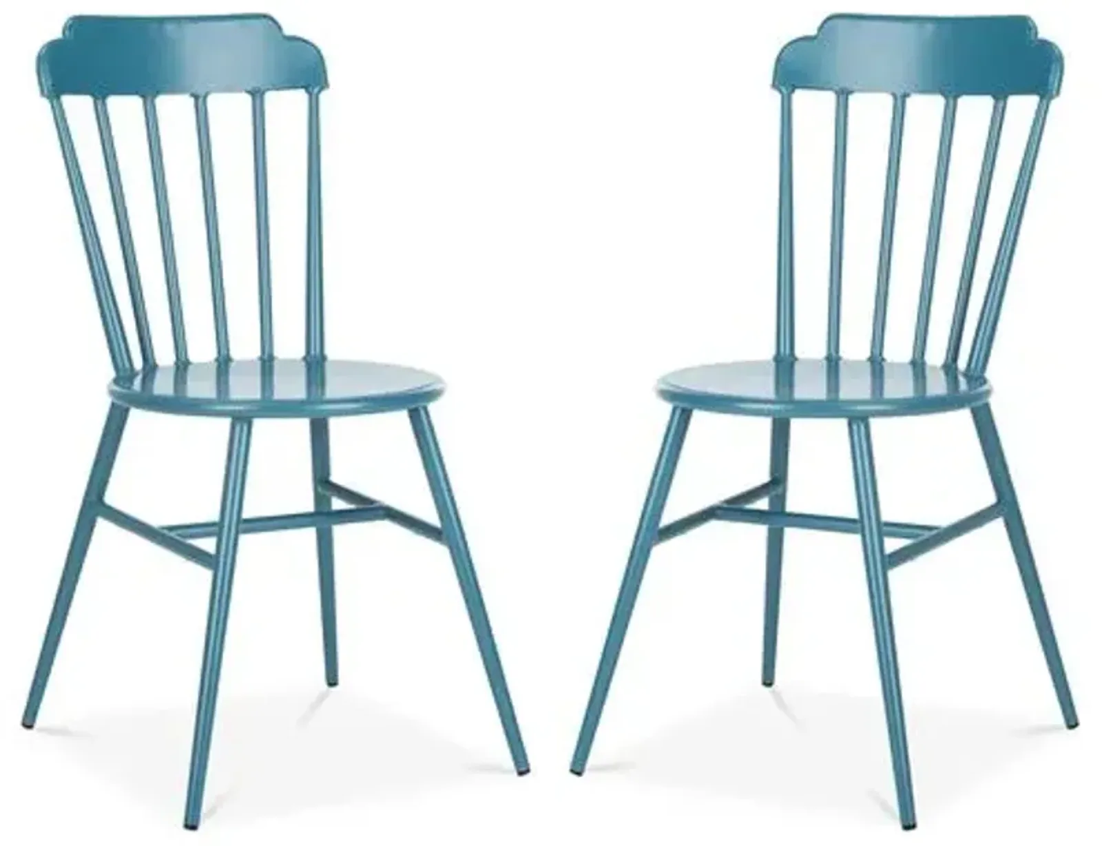 Set of 2 Broderick Outdoor Side Chairs - Cerulean - Blue