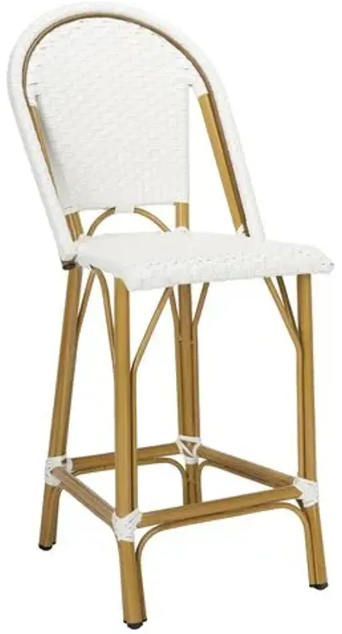 Gresley Outdoor Counter Stool - White