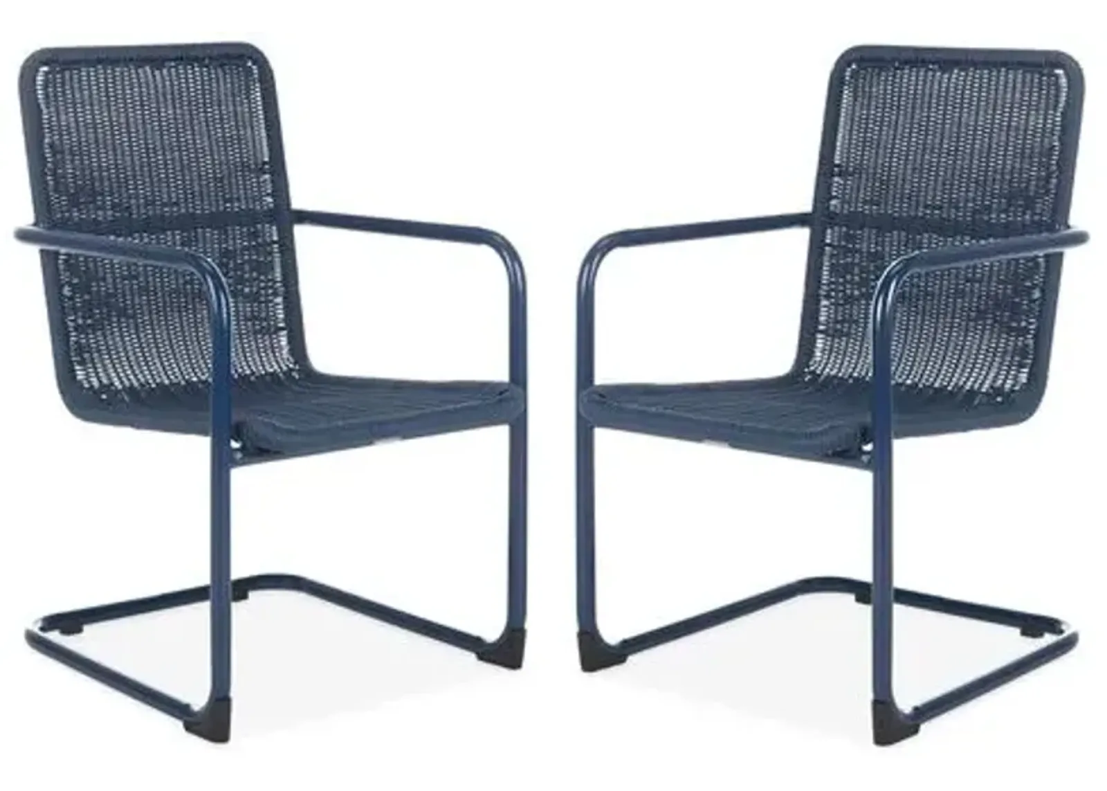 Set of 2 Outdoor Hutton Chairs - Navy - Blue