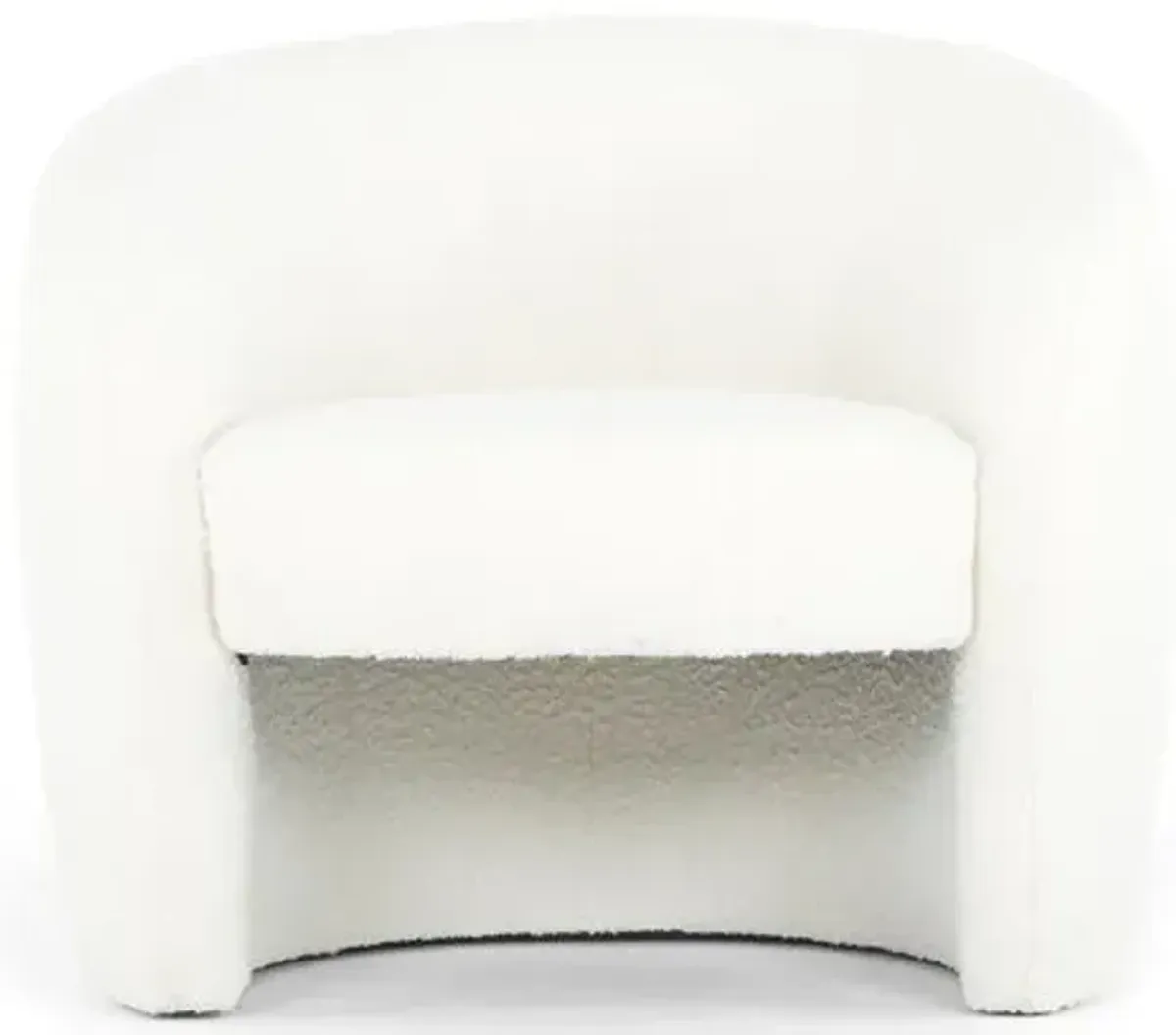 Polina Accent Chair - White, Comfortable, Durable