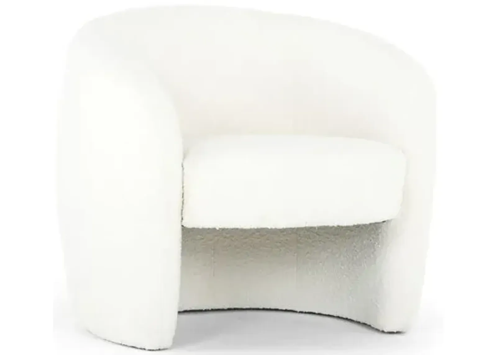 Polina Accent Chair - White, Comfortable, Durable