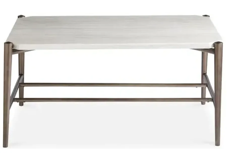 Curated Cocktail Table - Brown - White