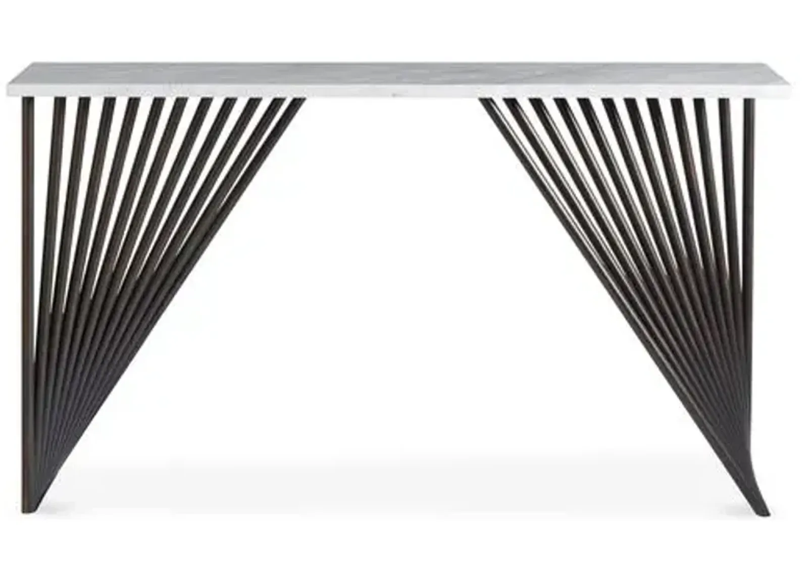 Nina Magon Marcel Console Table - Bronze/White