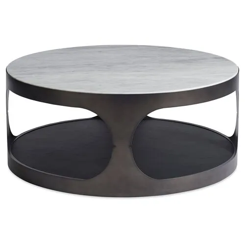 Nina Magon Magritte Cocktail Table - White/Black