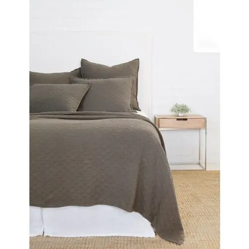 Ojai Sham - Pebble - Pom Pom at Home - Gray