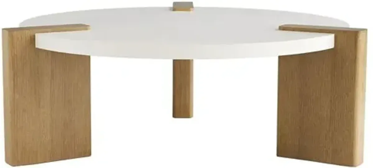 Forrest Coffee Table - White/Natural - Arteriors