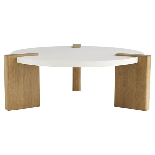 Forrest Coffee Table - White/Natural - Arteriors