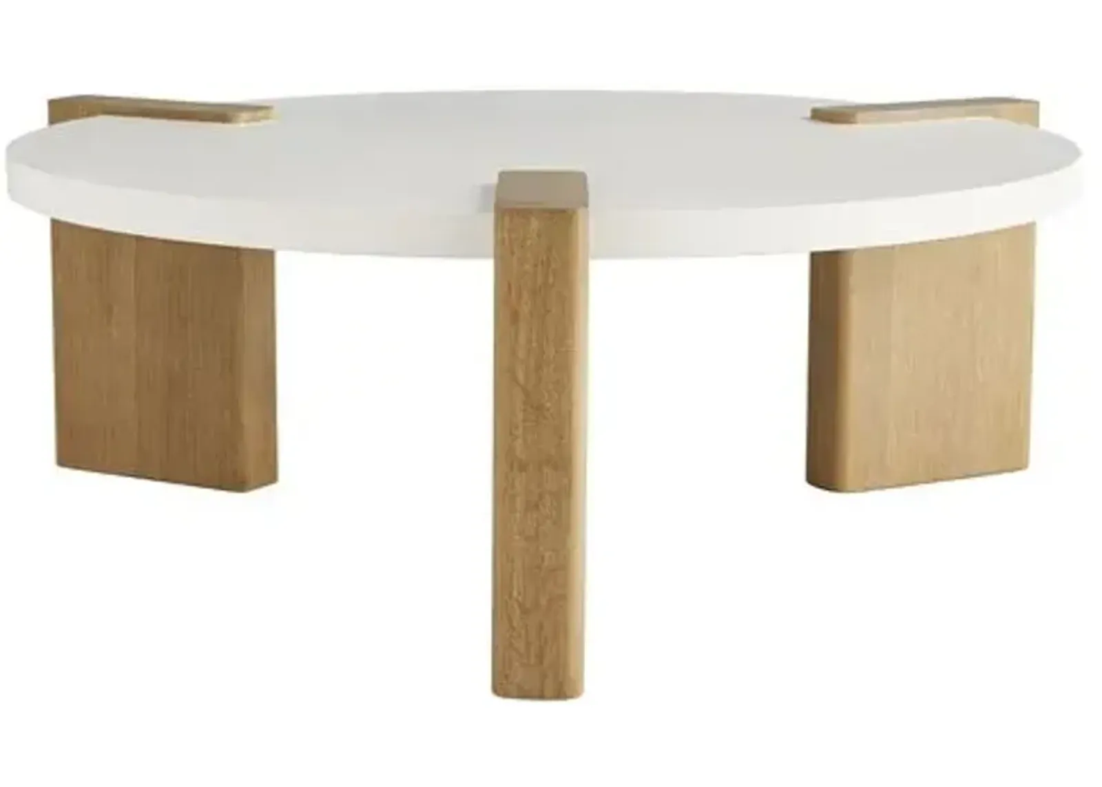 Forrest Coffee Table - White/Natural - Arteriors