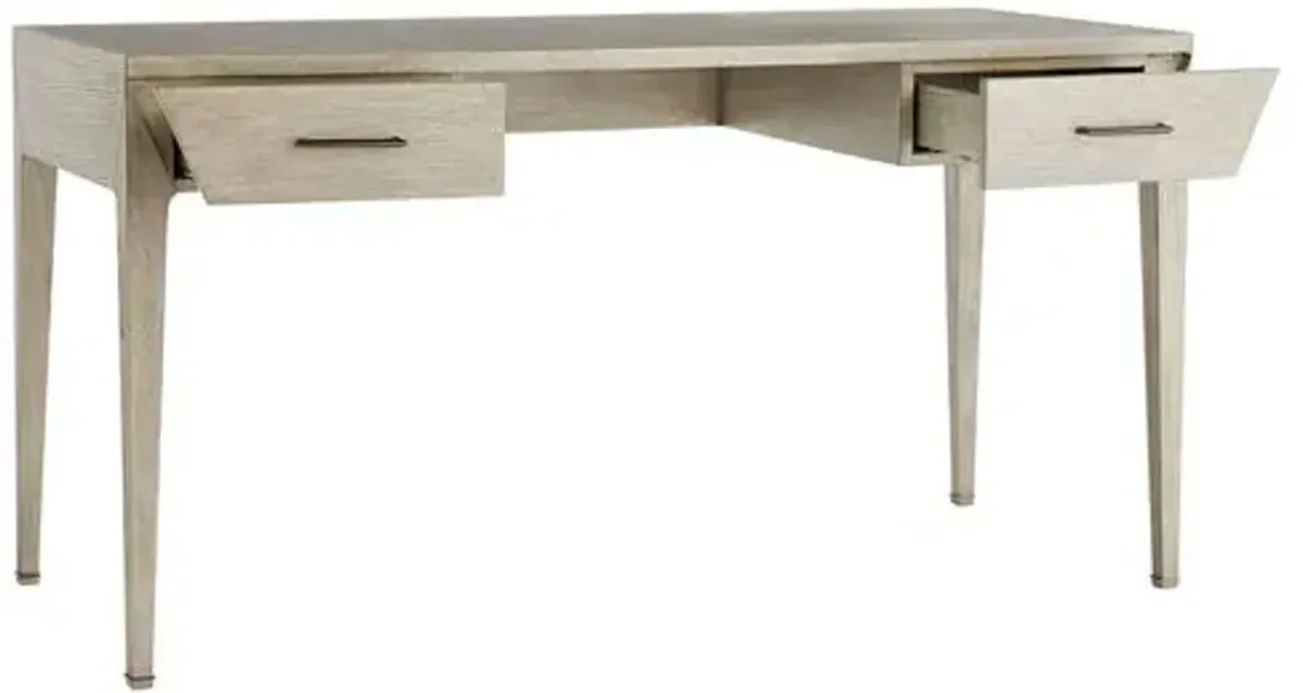 Dublin Executive Oak Desk - Beige - Arteriors