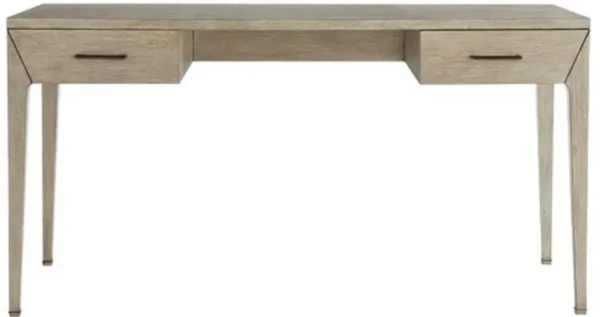 Dublin Executive Oak Desk - Beige - Arteriors