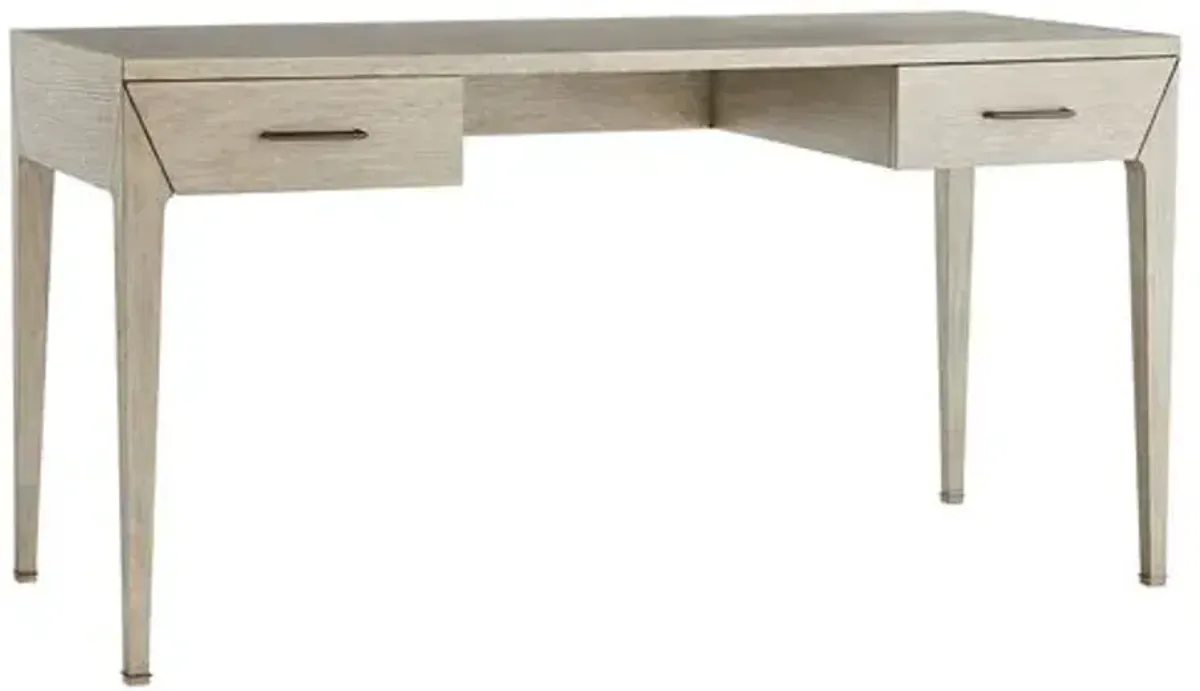 Dublin Executive Oak Desk - Beige - Arteriors