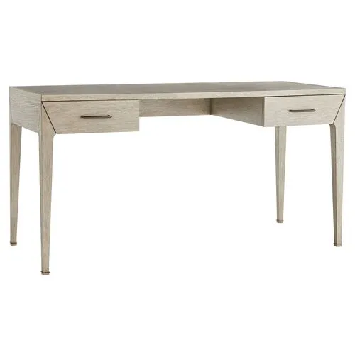 Dublin Executive Oak Desk - Beige - Arteriors