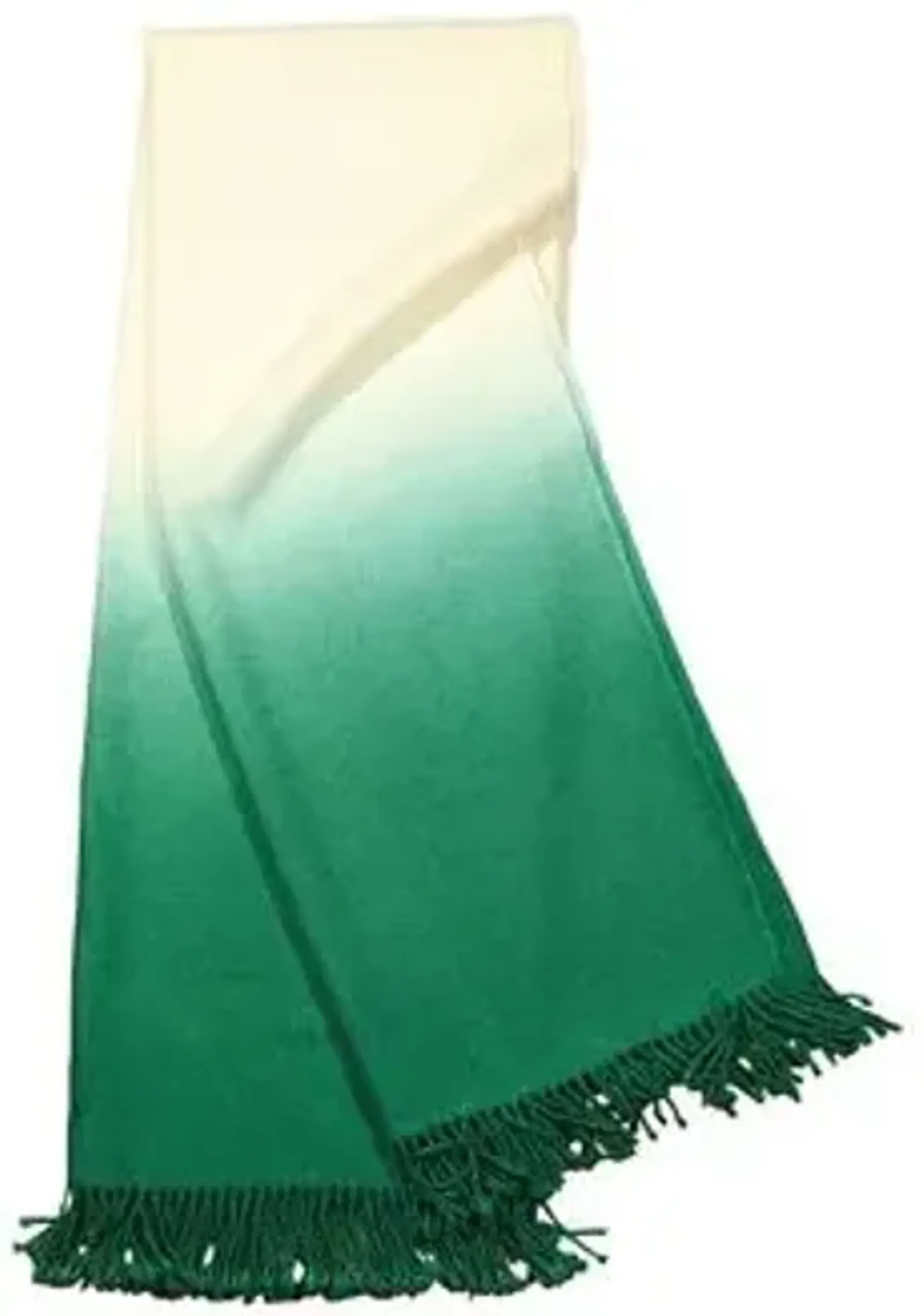 Dip Dyed Alpaca Throw - Johanna Howard - Green - Lightweight, Soft, Warm, Alpaca Wool