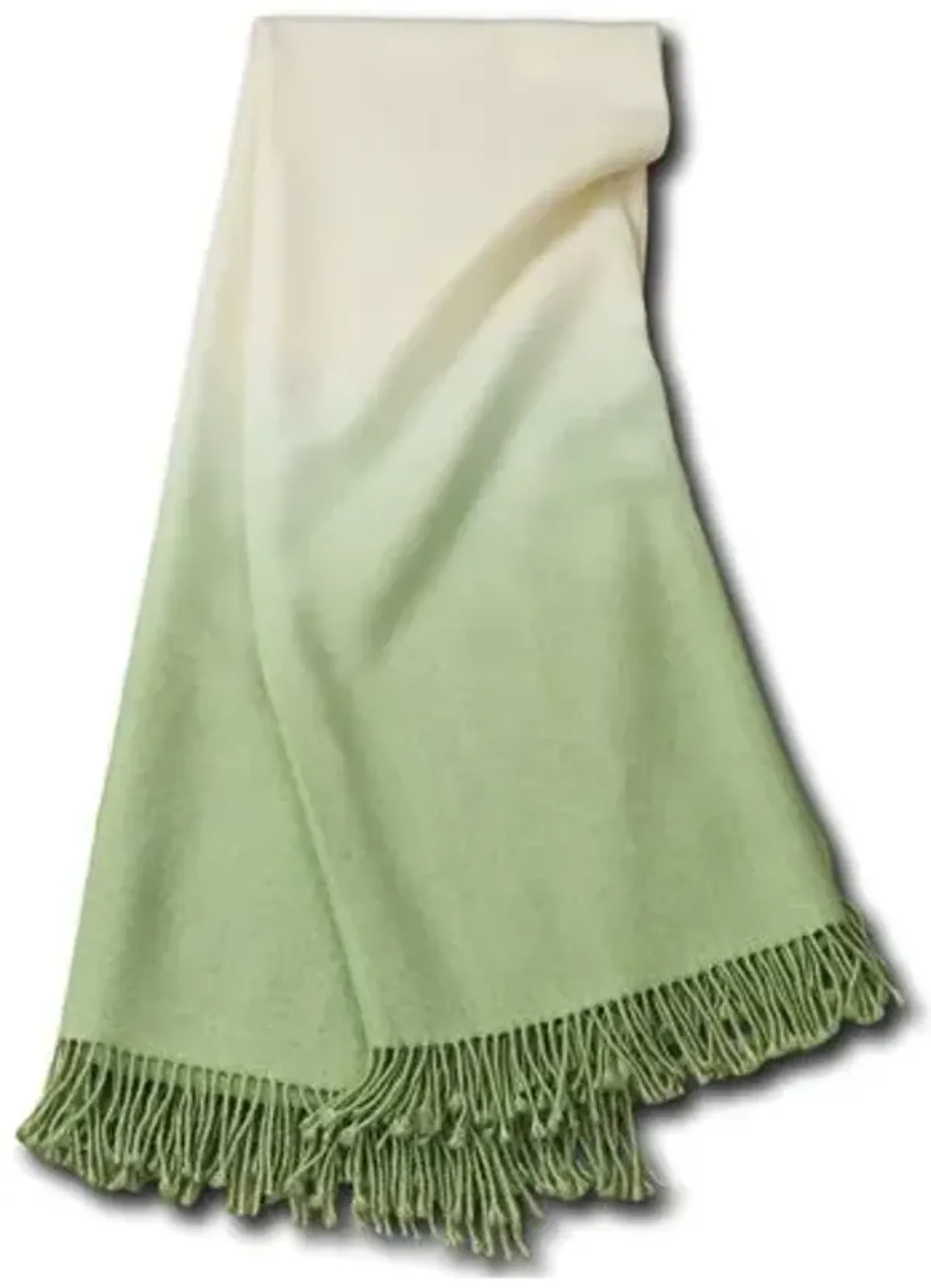 Dip Dyed Alpaca Throw - Johanna Howard - Green - Lightweight, Soft, Warm, Alpaca Wool