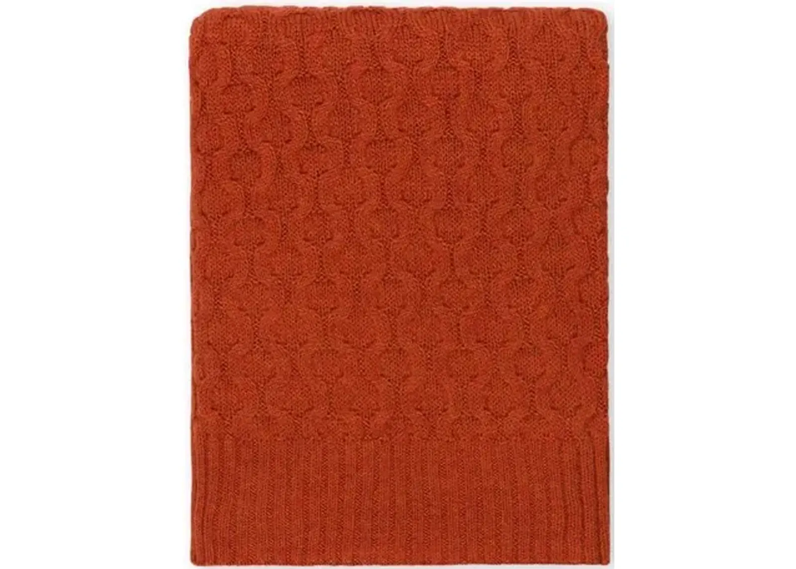 Theo Baby Alpaca Throw - Orange - Johanna Howard, Alpaca Wool