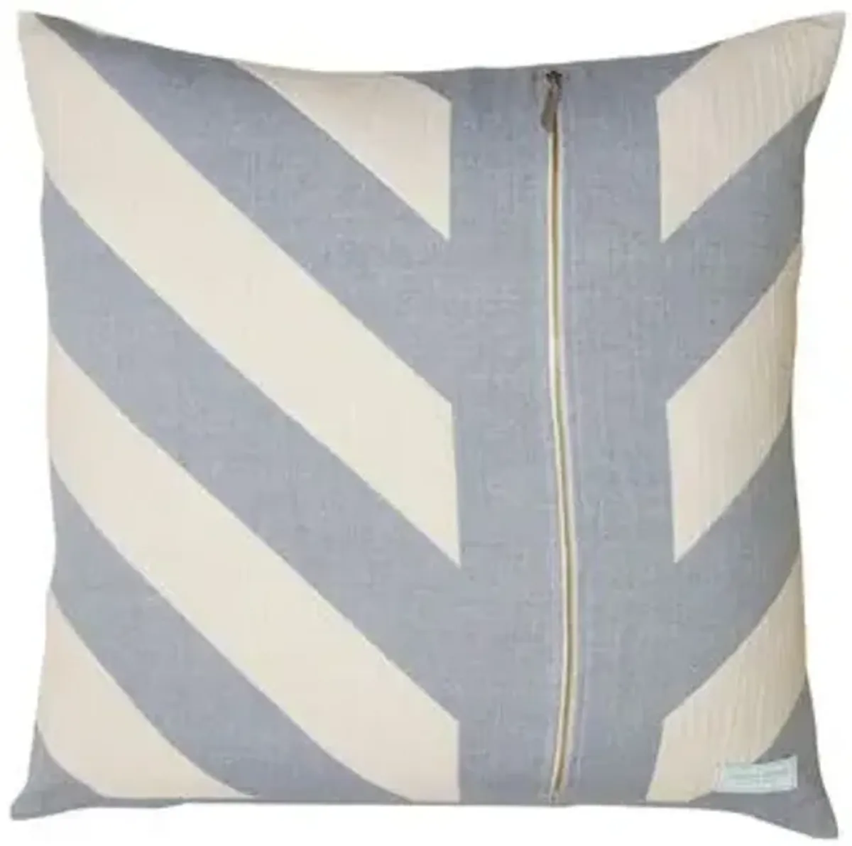 Lagom 24x24 Cotton Pillow - Chambray Blue - Johanna Howard