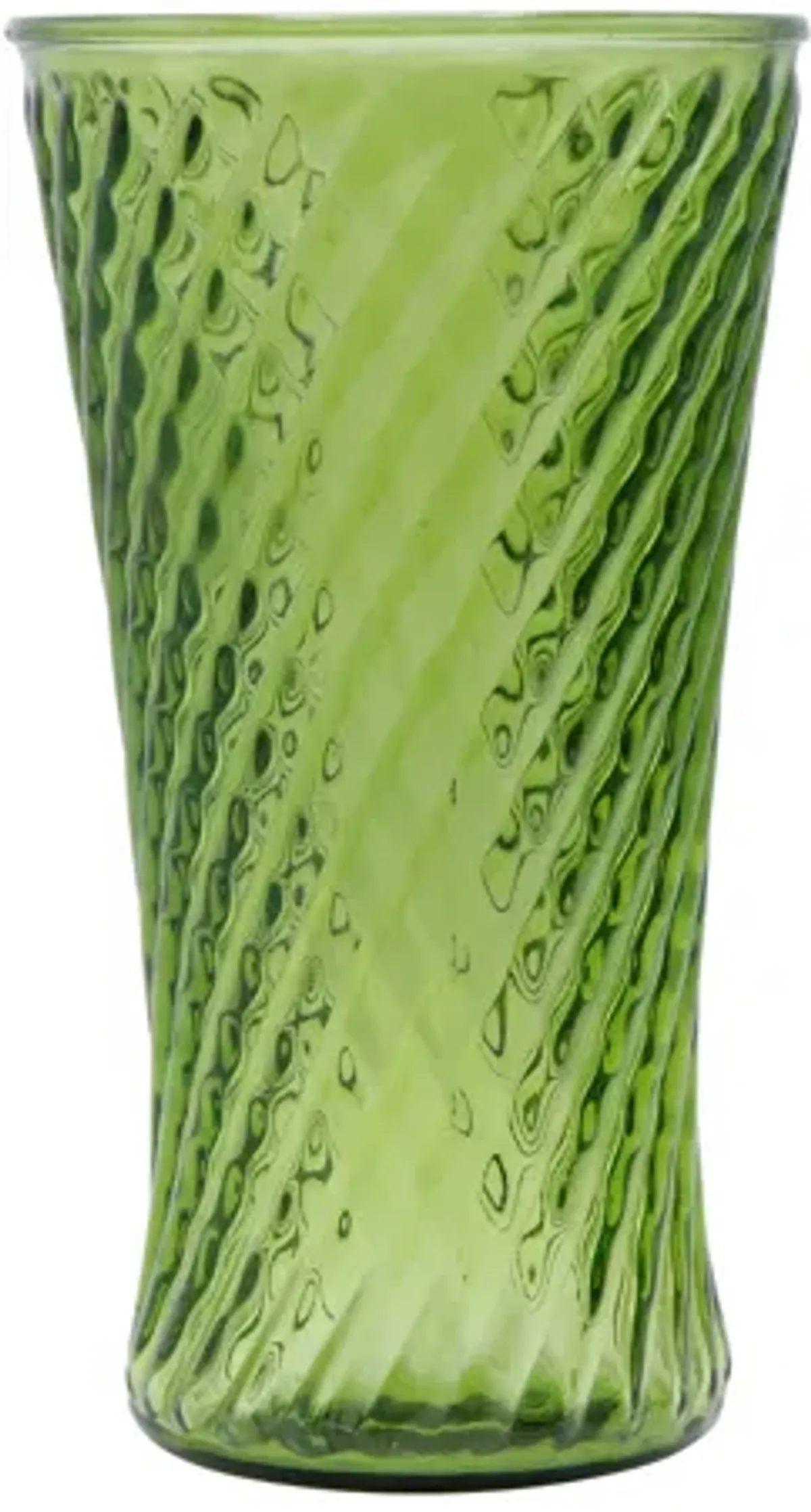 Pressed Green Glass Vase - Interesting Things