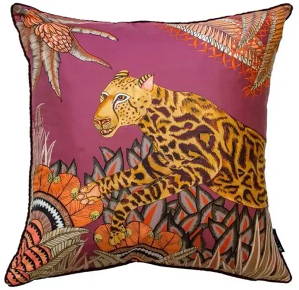 Cheetah Kings 16x16 Pillow - Plum - Ngala Trading Co.