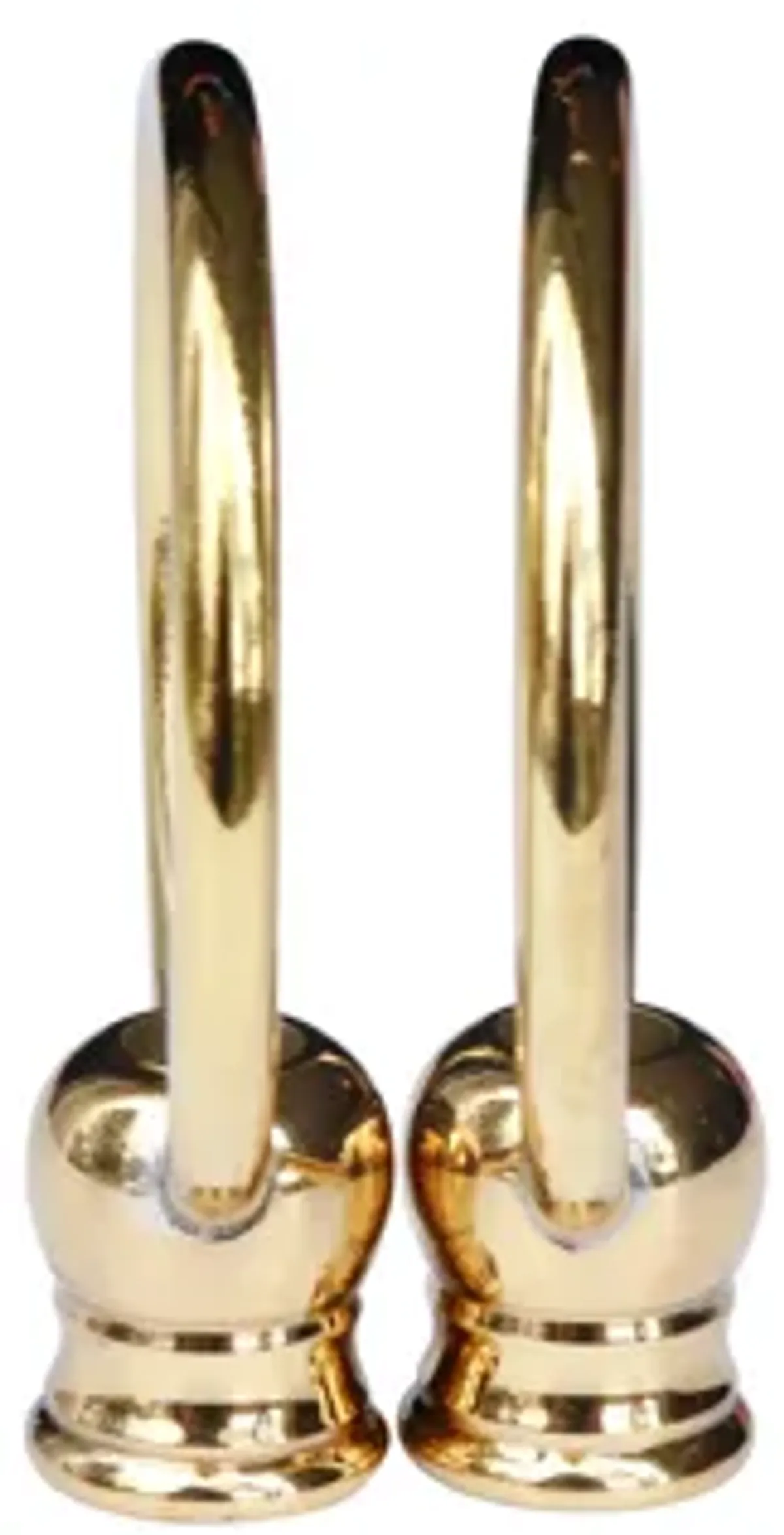 Modern Brass Loop Lamp Finials - a Pair By Interesting Things - Gold