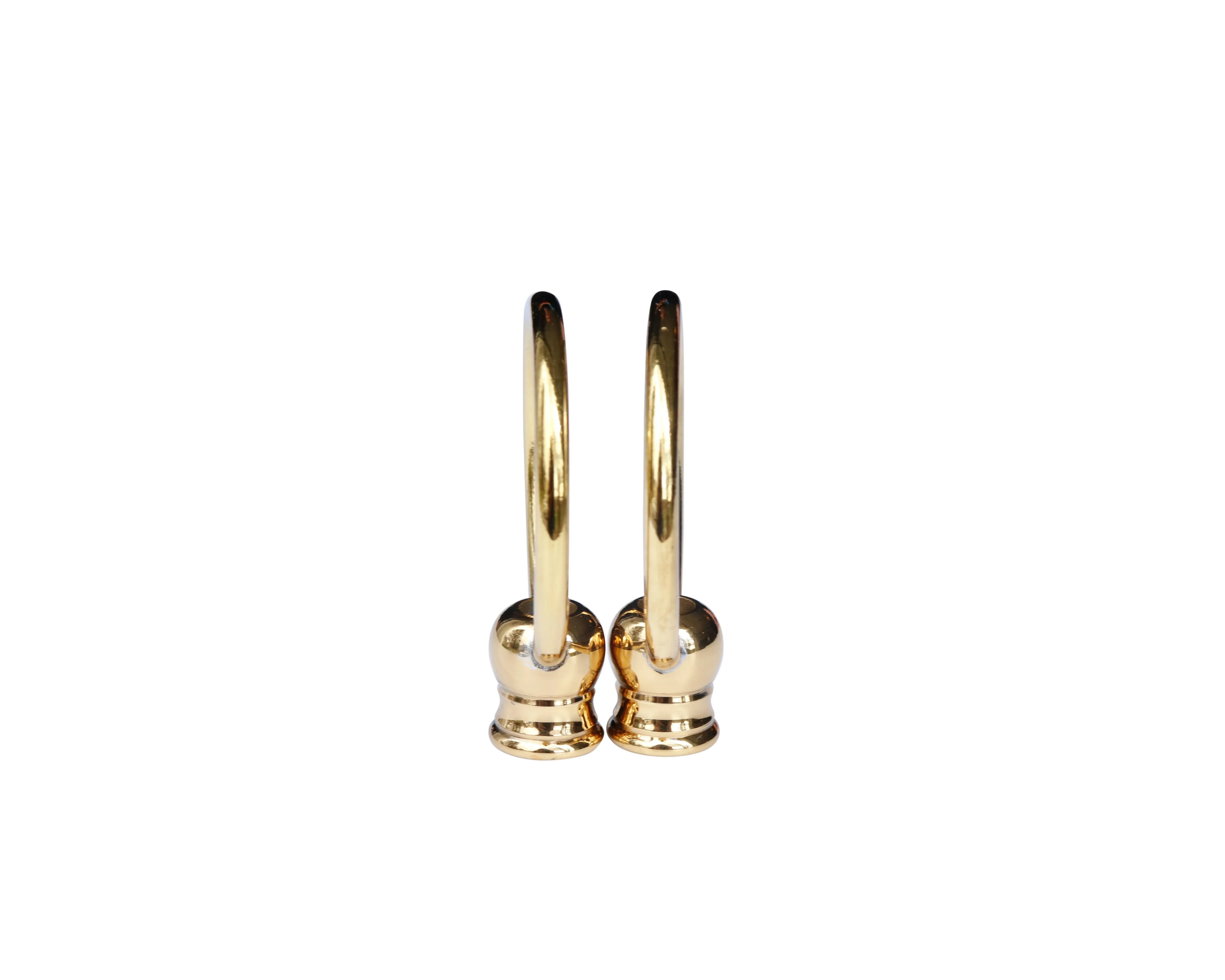 Modern Brass Loop Lamp Finials - a Pair By Interesting Things - Gold