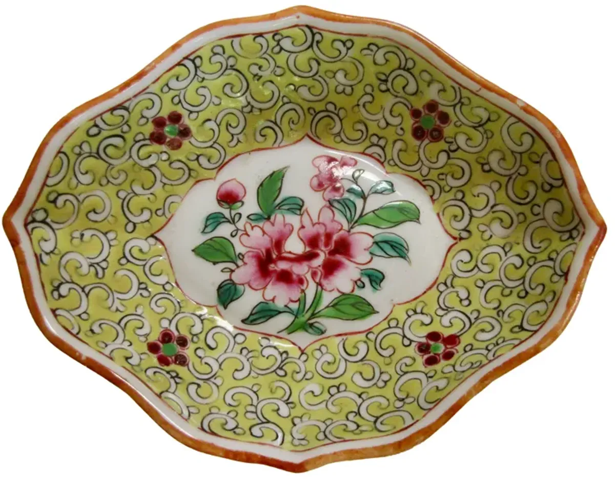 Paris Porcelain Chinoiserie Tray - The Emporium Ltd. - Green