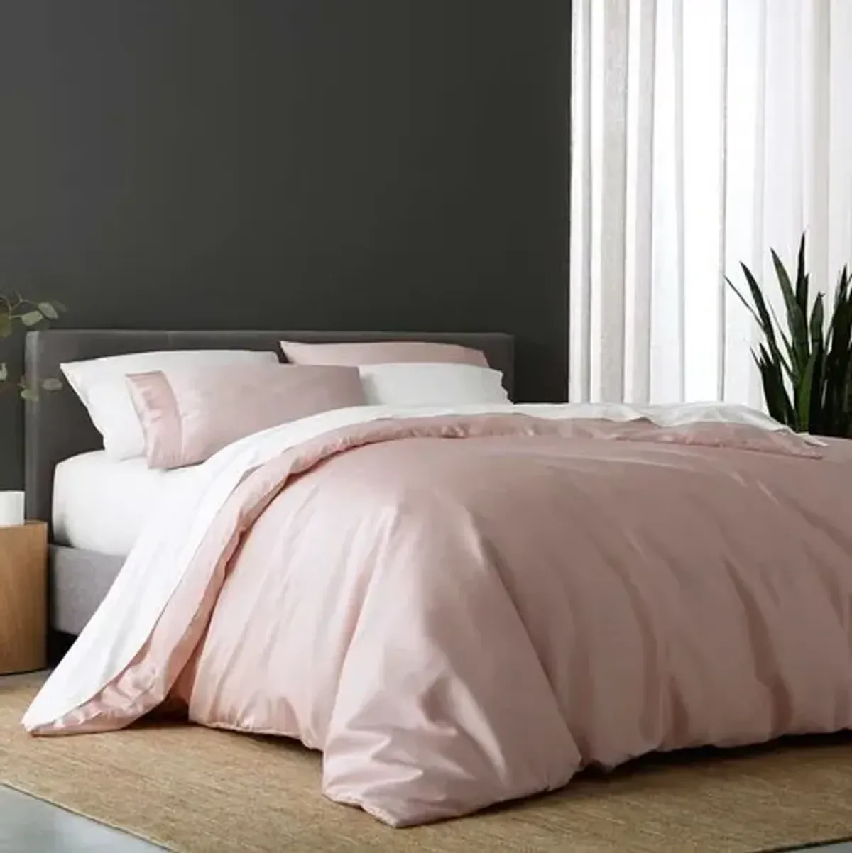 Eucalyptus Duvet Cover - Blush - Sijo - Pink