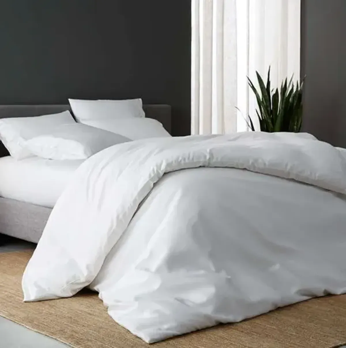 Eucalyptus Duvet Cover - Snow - Sijo - White