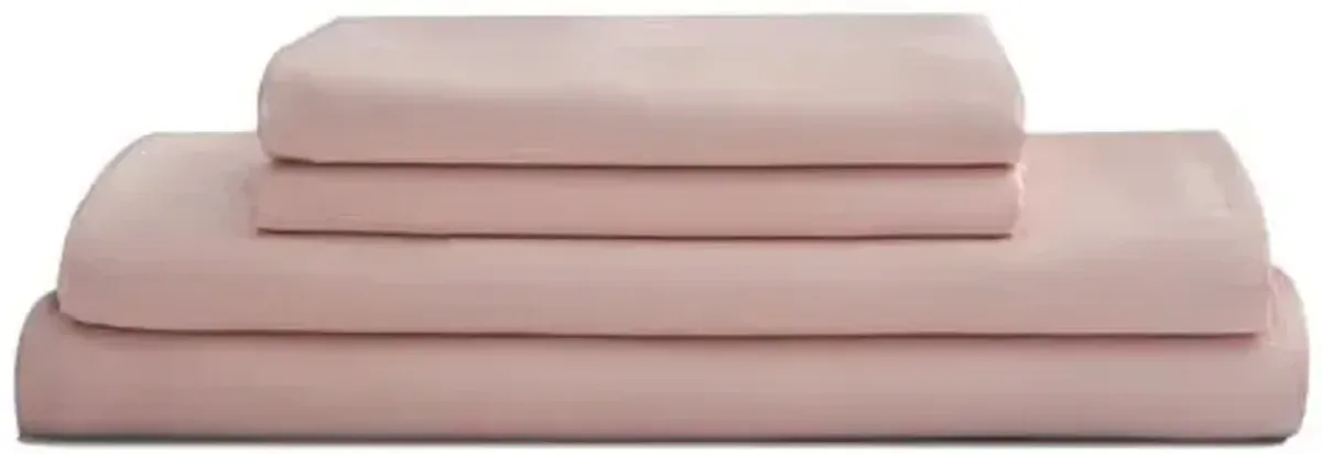 Eucalyptus Sheet Set - Blush - Sijo - Pink, 300 Thread Count, Egyptian Cotton Sateen, Soft and Luxurious