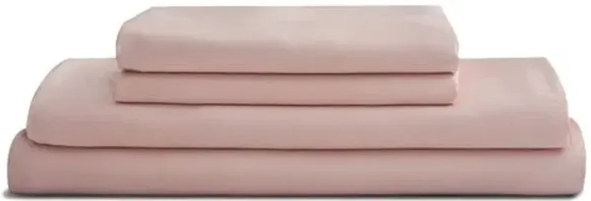 Eucalyptus Sheet Set - Blush - Sijo - Pink, 300 Thread Count, Egyptian Cotton Sateen, Soft and Luxurious