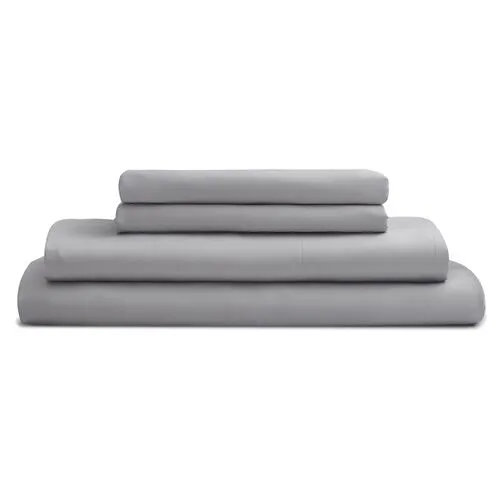 Eucalyptus Sheet Set - Dove - Sijo - Gray, 300 Thread Count, Egyptian Cotton Sateen, Soft and Luxurious