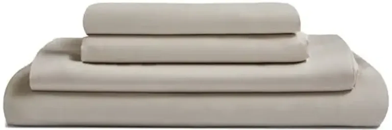 Eucalyptus Sheet Set - Fog - Sijo - Gray, 300 Thread Count, Egyptian Cotton Sateen, Soft and Luxurious