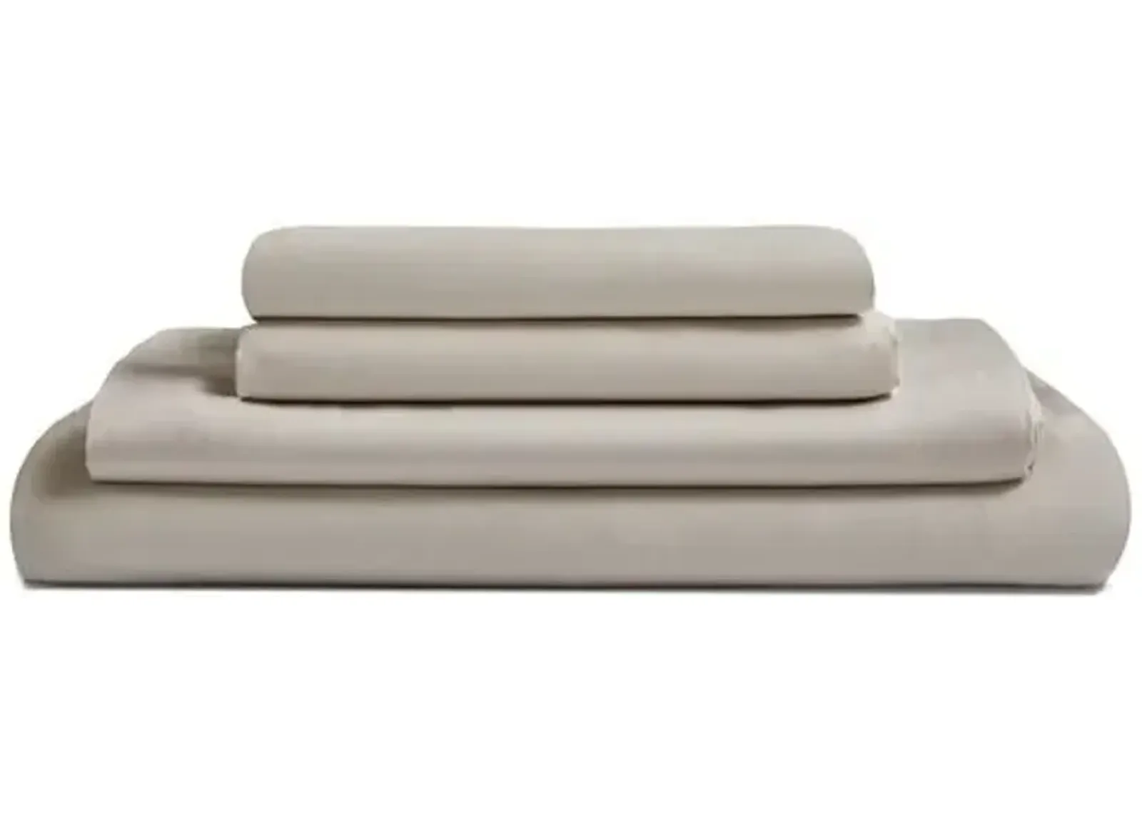 Eucalyptus Sheet Set - Fog - Sijo - Gray, 300 Thread Count, Egyptian Cotton Sateen, Soft and Luxurious