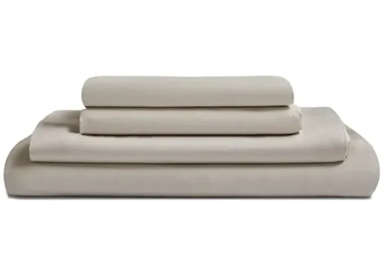 Eucalyptus Sheet Set - Fog - Sijo - Gray, 300 Thread Count, Egyptian Cotton Sateen, Soft and Luxurious