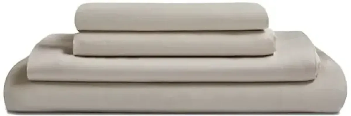 Eucalyptus Sheet Set - Fog - Sijo - Gray, 300 Thread Count, Egyptian Cotton Sateen, Soft and Luxurious