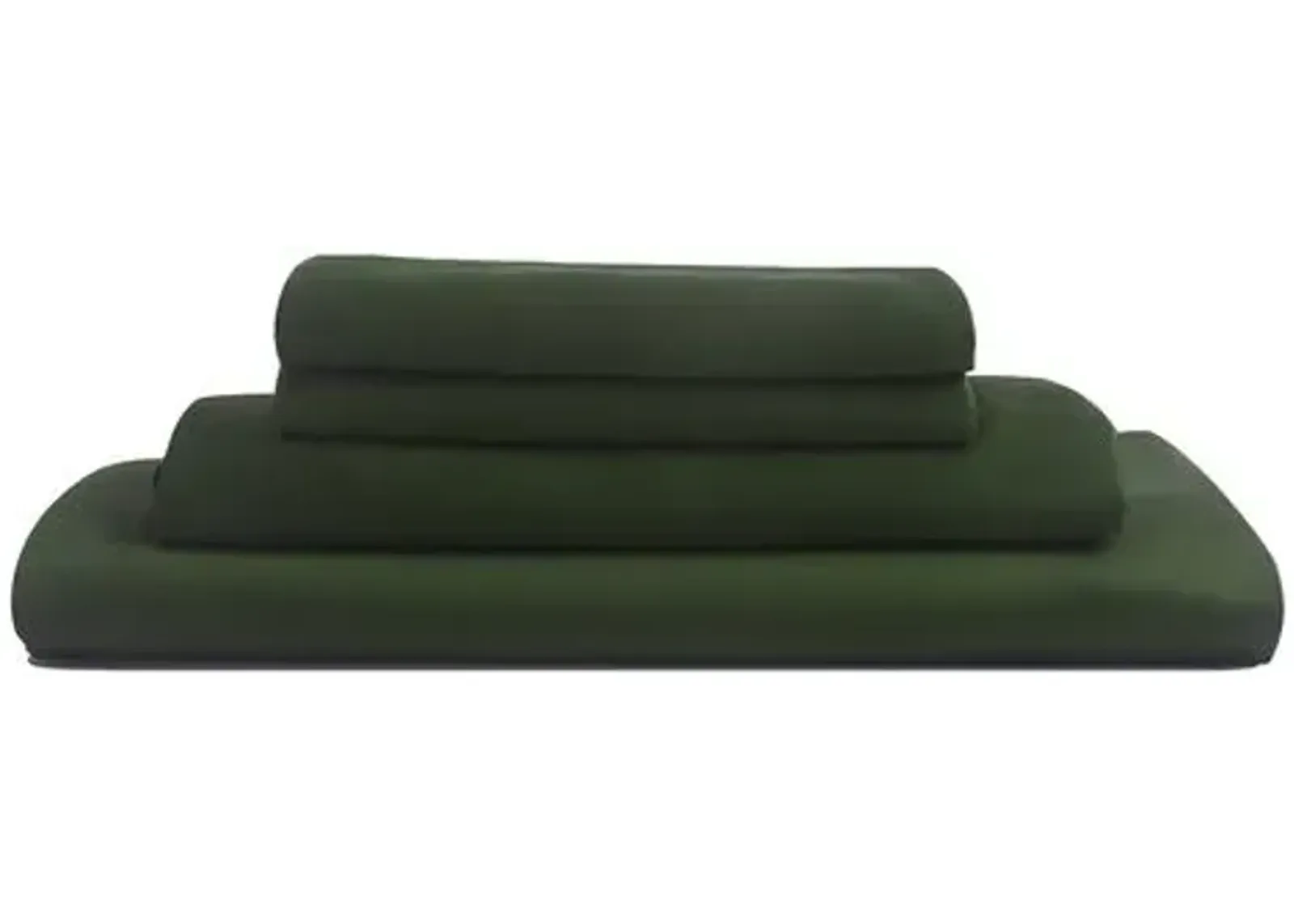 Eucalyptus Sheet Set - Forest - Sijo - Green, 300 Thread Count, Egyptian Cotton Sateen, Soft and Luxurious