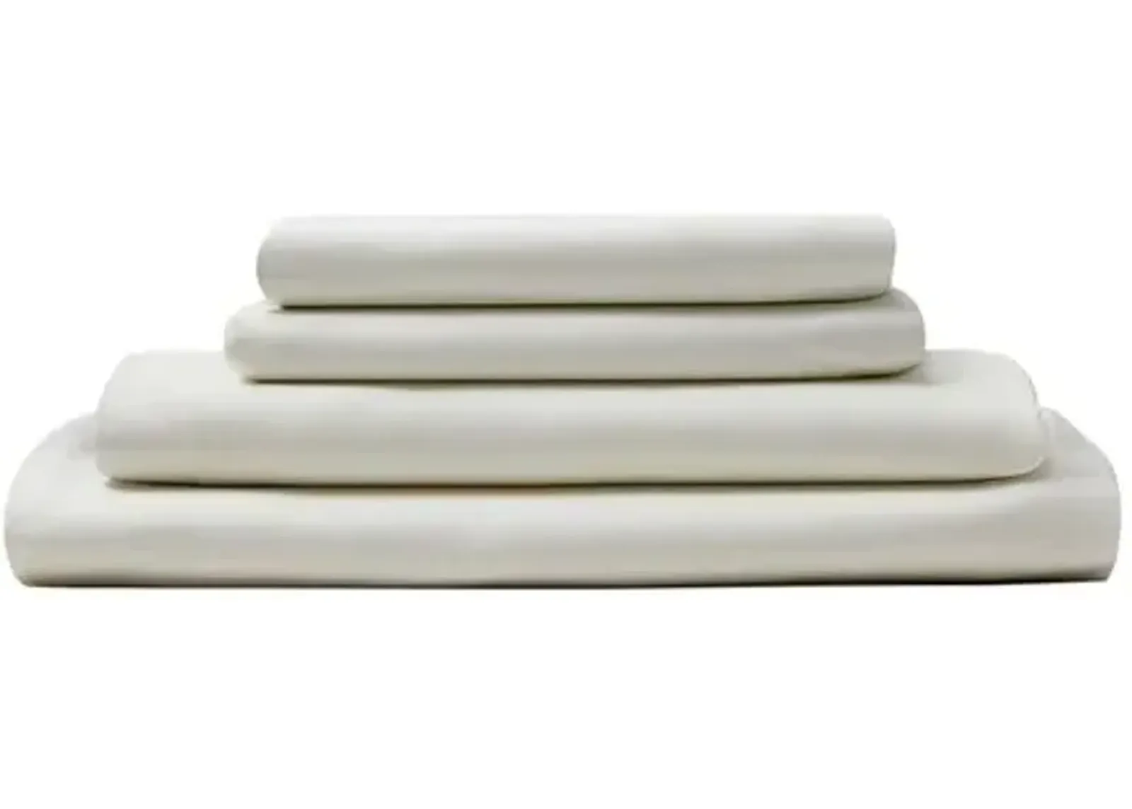 Eucalyptus Sheet Set - Ivory - Sijo, 300 Thread Count, Egyptian Cotton Sateen, Soft and Luxurious