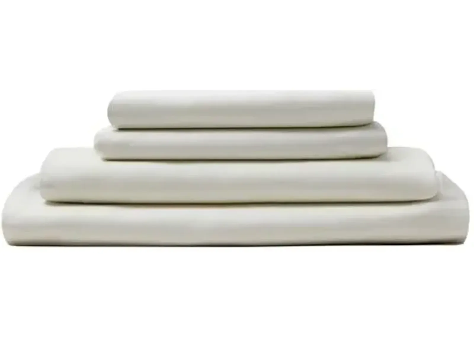 Eucalyptus Sheet Set - Ivory - Sijo, 300 Thread Count, Egyptian Cotton Sateen, Soft and Luxurious