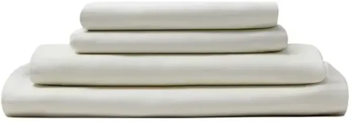 Eucalyptus Sheet Set - Ivory - Sijo, 300 Thread Count, Egyptian Cotton Sateen, Soft and Luxurious