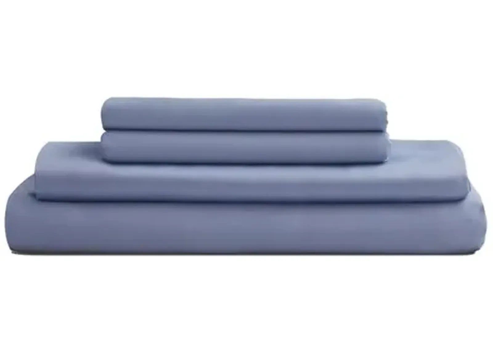 Eucalyptus Sheet Set - Sky - Sijo - Blue, 300 Thread Count, Egyptian Cotton Sateen, Soft and Luxurious