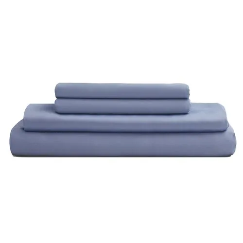 Eucalyptus Sheet Set - Sky - Sijo - Blue, 300 Thread Count, Egyptian Cotton Sateen, Soft and Luxurious