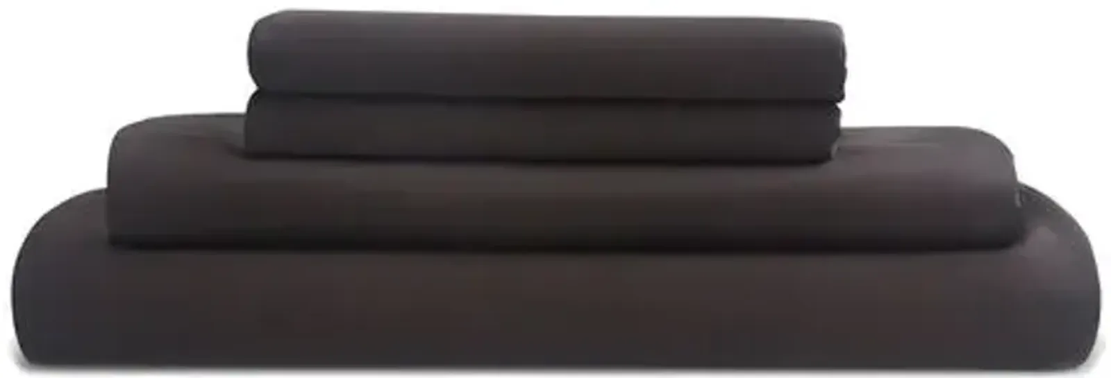 Eucalyptus Sheet Set - Slate - Sijo - Black, 300 Thread Count, Egyptian Cotton Sateen, Soft and Luxurious