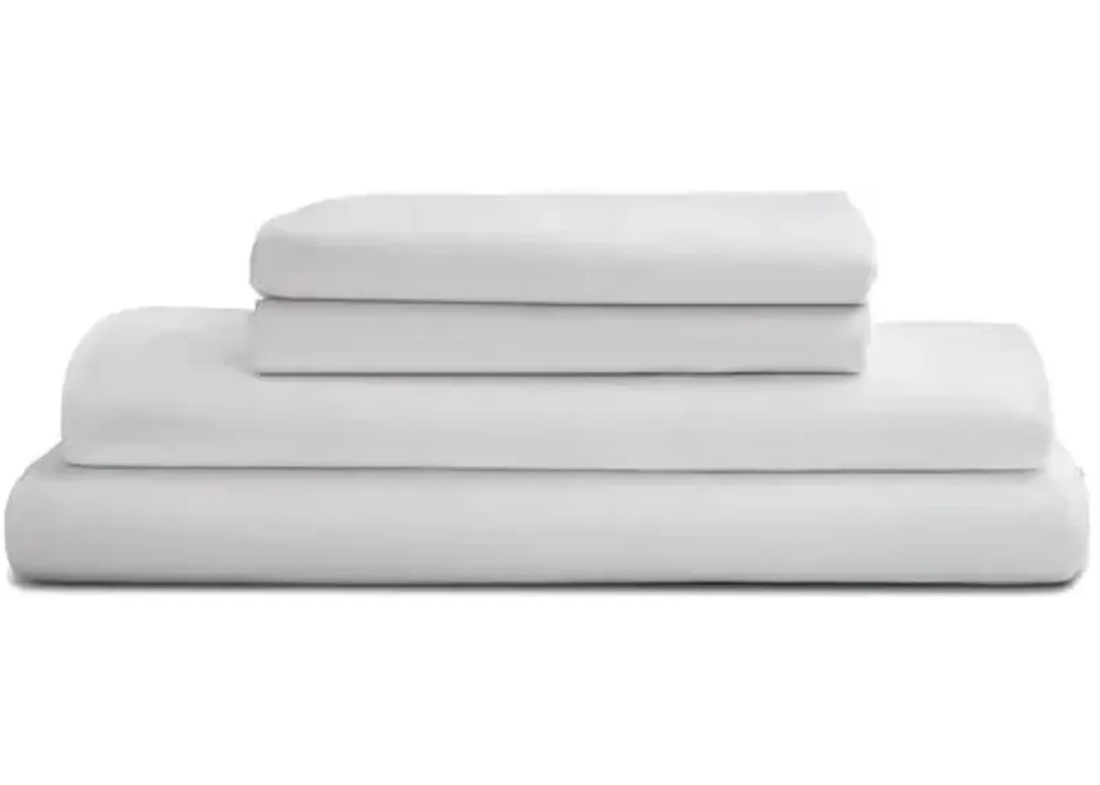 Eucalyptus Sheet Set - Snow - Sijo - White, 300 Thread Count, Egyptian Cotton Sateen, Soft and Luxurious