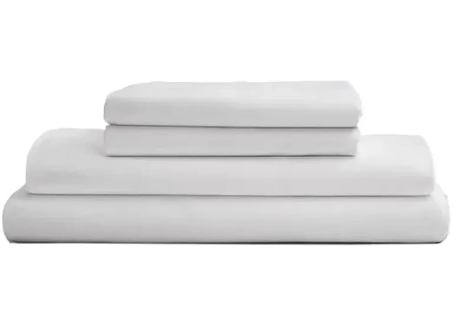 Eucalyptus Sheet Set - Snow - Sijo - White, 300 Thread Count, Egyptian Cotton Sateen, Soft and Luxurious