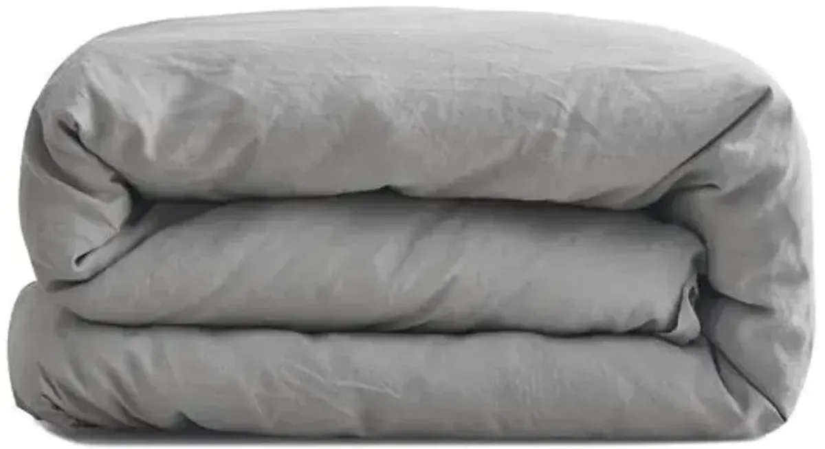 French Linen Duvet Cover - Dove - Sijo - Gray