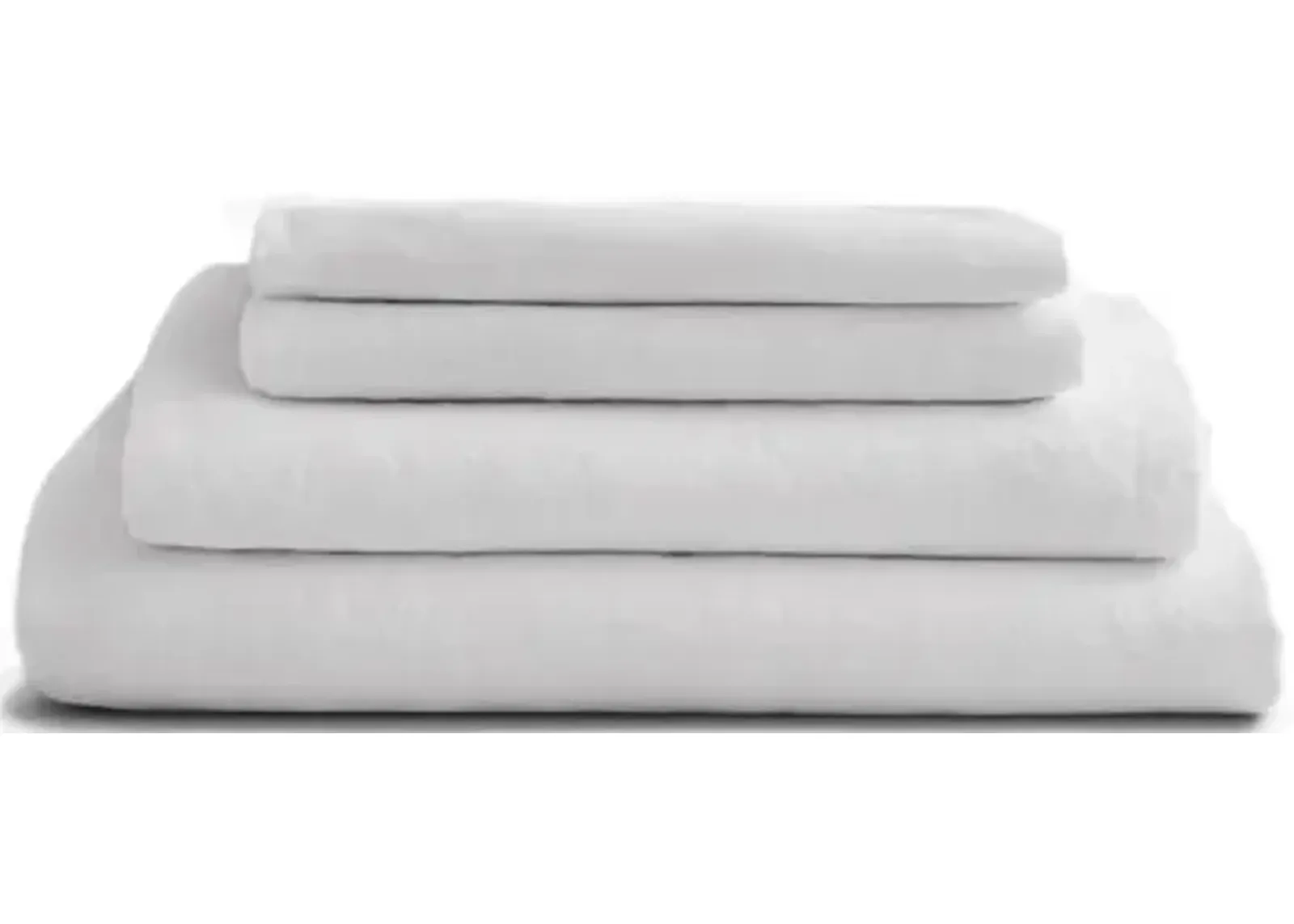 French Linen Sheet Set - Snow - Sijo - White, 300 Thread Count, Egyptian Cotton Sateen, Soft and Luxurious